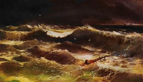 Ivan Aivazovsky Storm Norge oil painting art